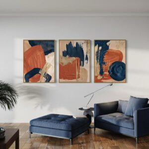 Tableau Abstrait Indigo