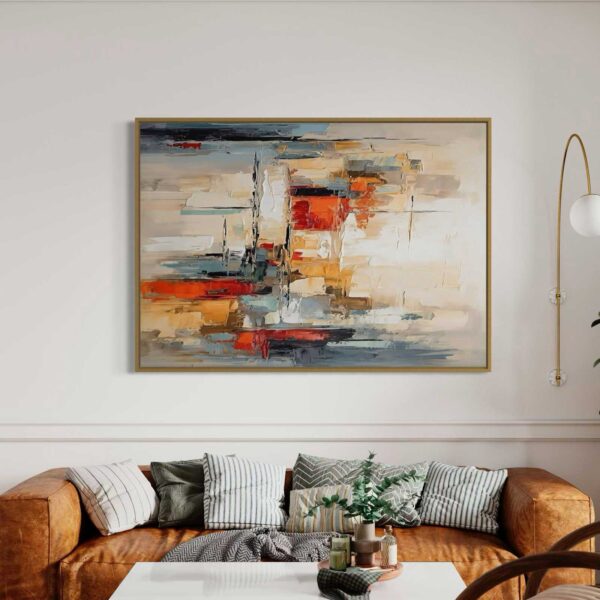 Tableau Abstrait Crépuscule