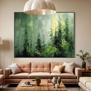Tableau Abstrait Sapins