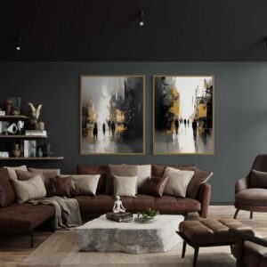 Tableau Abstrait Duo society