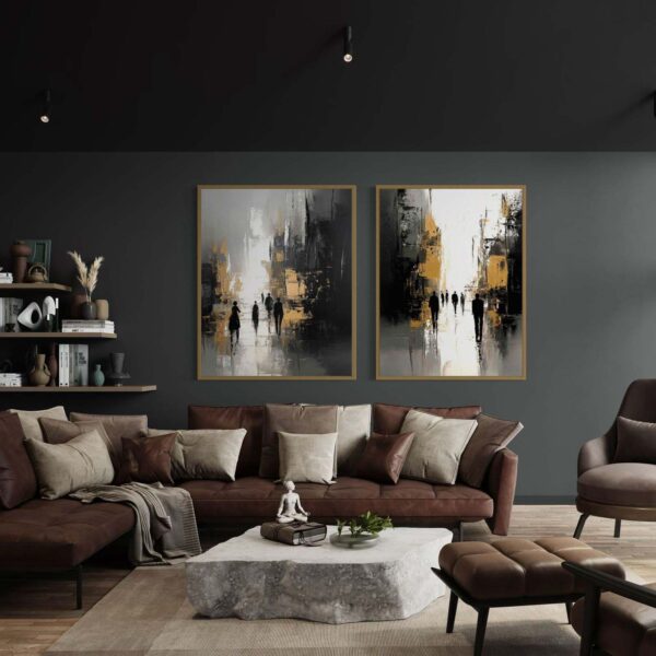 Tableau Abstrait Duo society