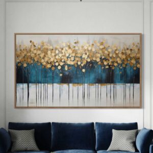 Tableau Abstrait Blue Forest