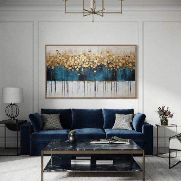 Tableau Abstrait Blue Forest – Image 2