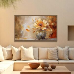 Tableau Abstrait Vase naranja