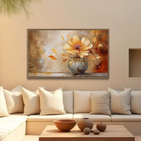 Tableau Abstrait Vase naranja