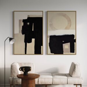 Tableau Abstrait Duo black & White
