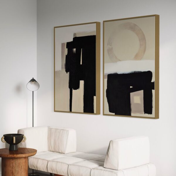 Tableau Abstrait Duo black & White – Image 2