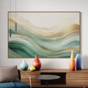 Tableau Abstrait Green waves