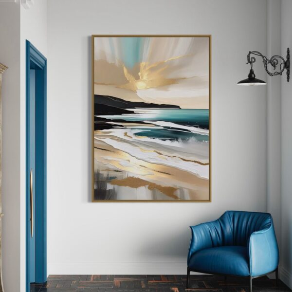 Tableau Abstrait Bleu landscape