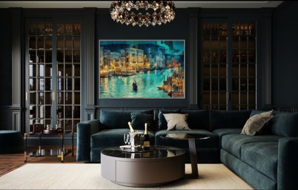 Tableau Abstrait Venezia by night – Image 2