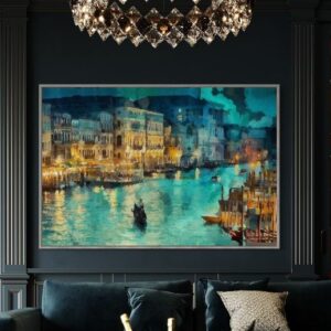 Tableau Abstrait Venezia by night