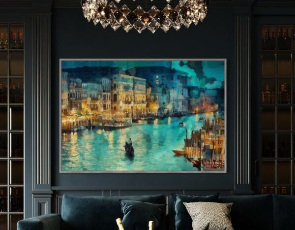 Tableau Abstrait Venezia by night