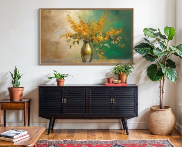 Tableau Abstrait Golden turquezza – Image 2