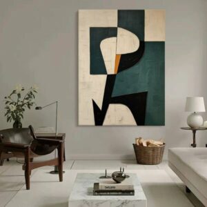 Tableau Abstrait petrol