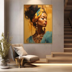 Tableau Abstrait CAfro queen