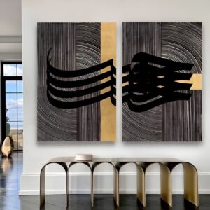 Tableau Abstrait  Amour calligraphie