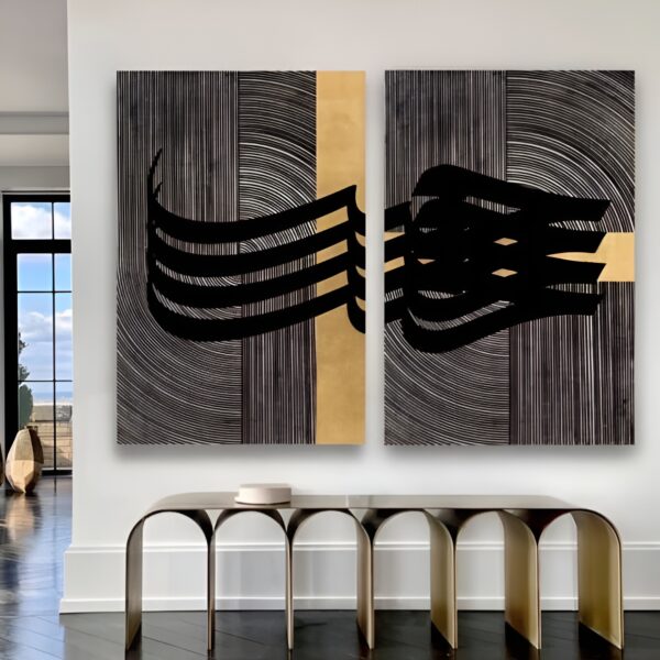 Tableau Abstrait  Amour calligraphie
