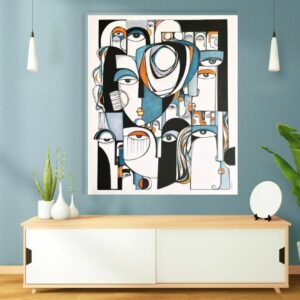 Tableau Abstrait Blue eyes