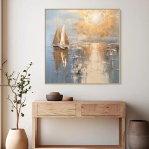 Tableau Abstrait Boat nature
