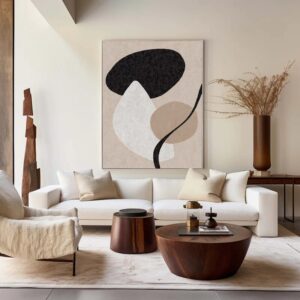 Tableau Abstrait courbe