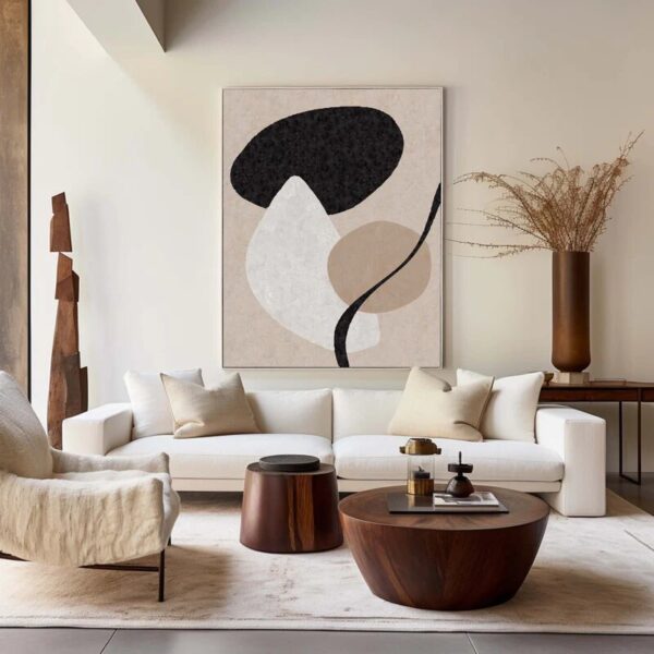 Tableau Abstrait courbe