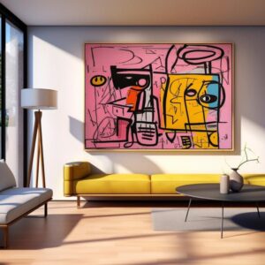 Tableau Abstrait Pink
