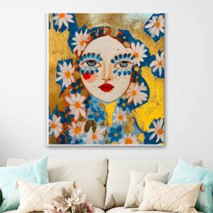 Tableau Abstrait  Tournesol lady