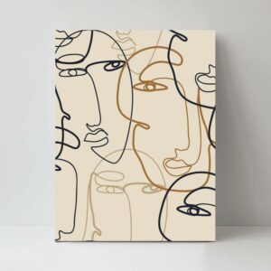 Tableau Abstrait Visage