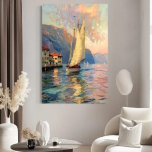Tableau Abstrait Voilier
