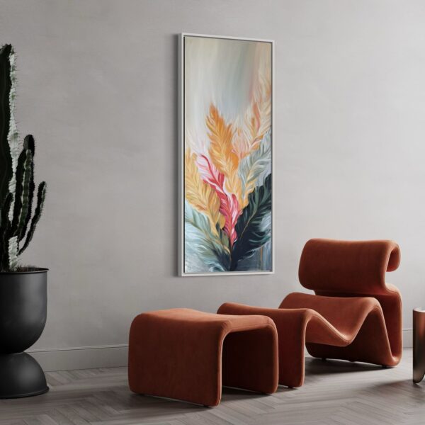 Tableau abstrait Mosaic Mint Rose – Image 3