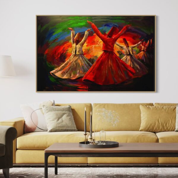 Tableau Abstrait Derviche rouge – Image 2