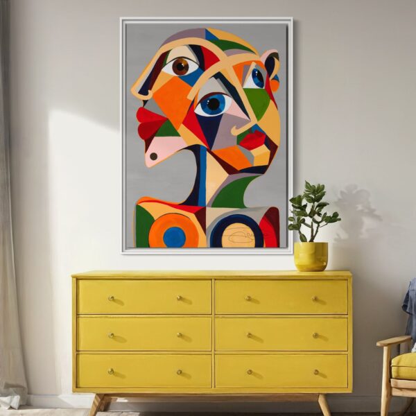Tableau Abstrait Picasso orange twin