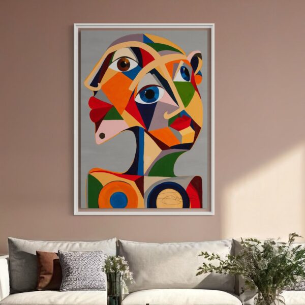Tableau Abstrait Picasso orange twin – Image 4