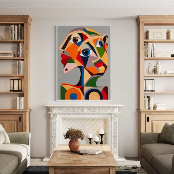Tableau Abstrait Picasso orange twin – Image 3