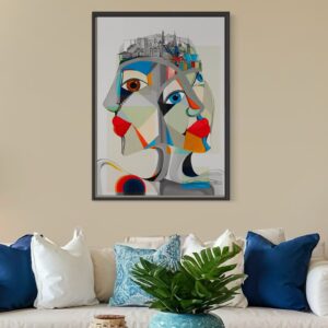 Tableau Abstrait tow Faces