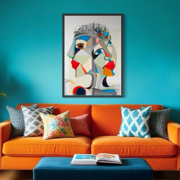 Tableau Abstrait tow Faces – Image 3
