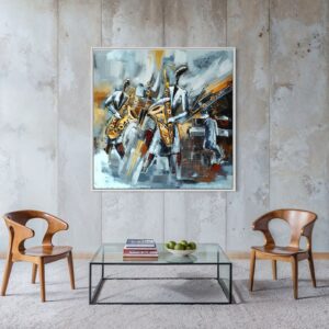 Tableau Abstrait  Musiciens