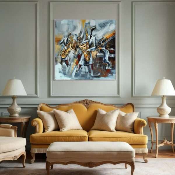 Tableau Abstrait  Musiciens – Image 2