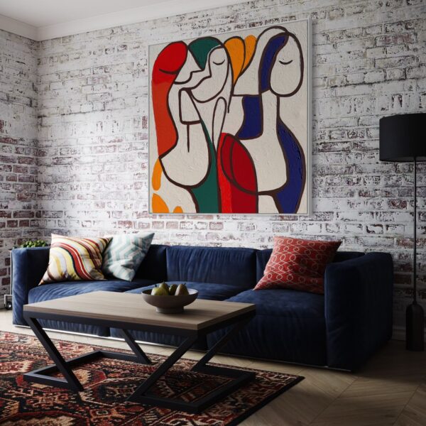 Tableau Abstrait Les silencieuses – Image 2